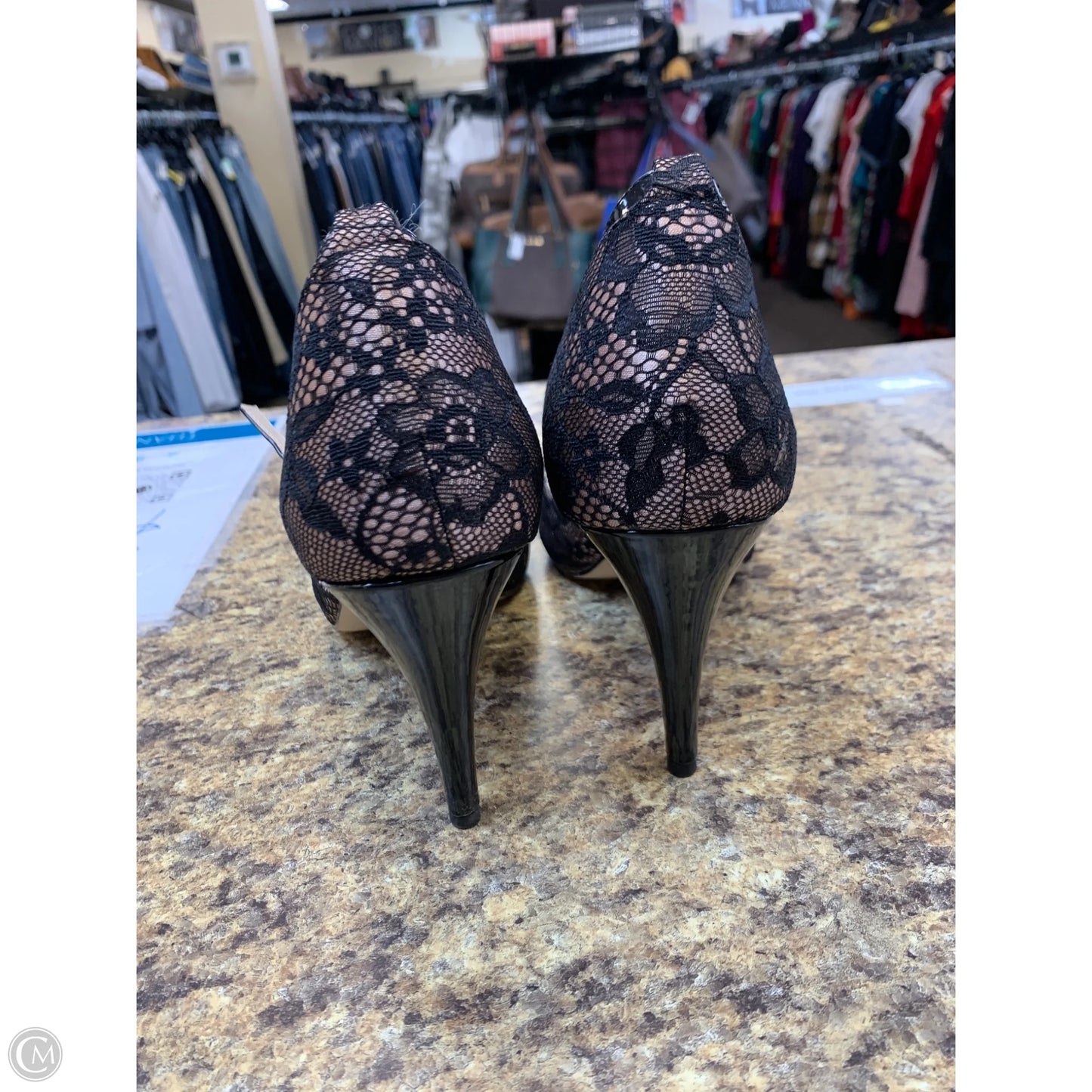 Shoes Heels Stiletto By Justfab In Black & Cream, Size: 11