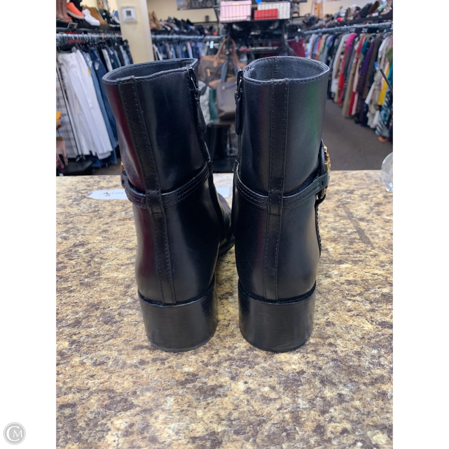 Boots Designer By Tory Burch In Black, Size: 10