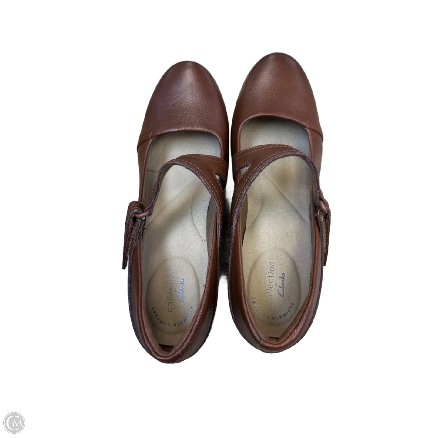 Shoes Heels Block By Clarks In Brown, Size: 7.5