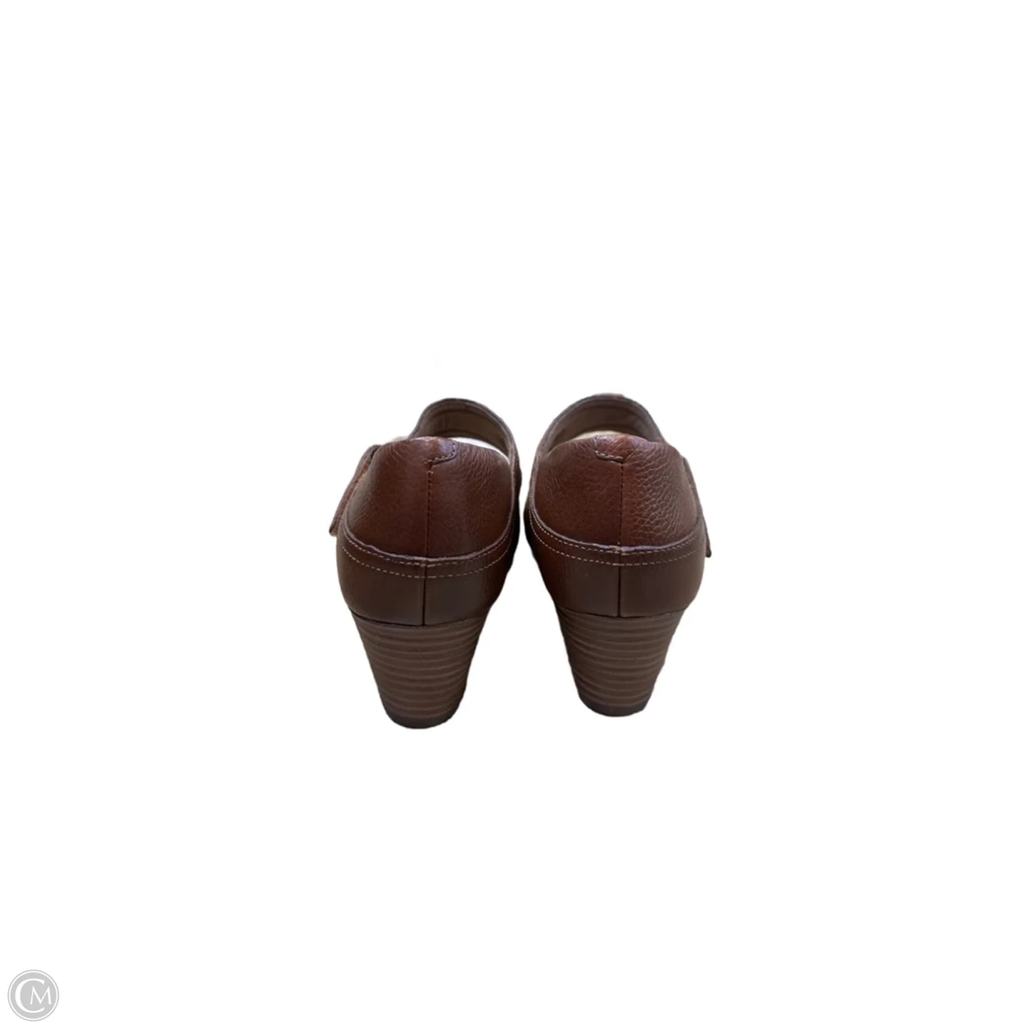 Shoes Heels Block By Clarks In Brown, Size: 7.5