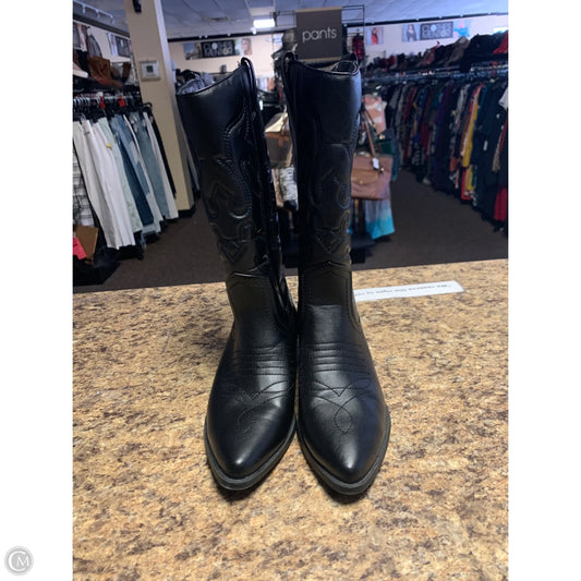 Boots Ankle Flats By Soda In Black, Size: 8