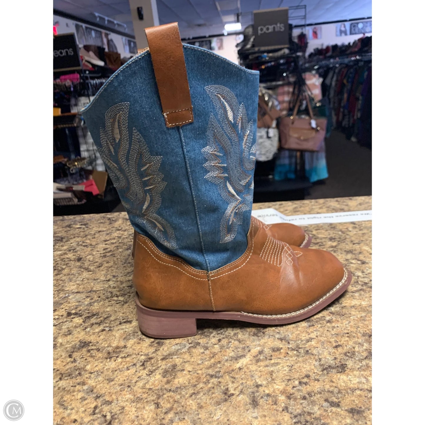 Boots Western By Cmf In Blue & Brown, Size: 8.5