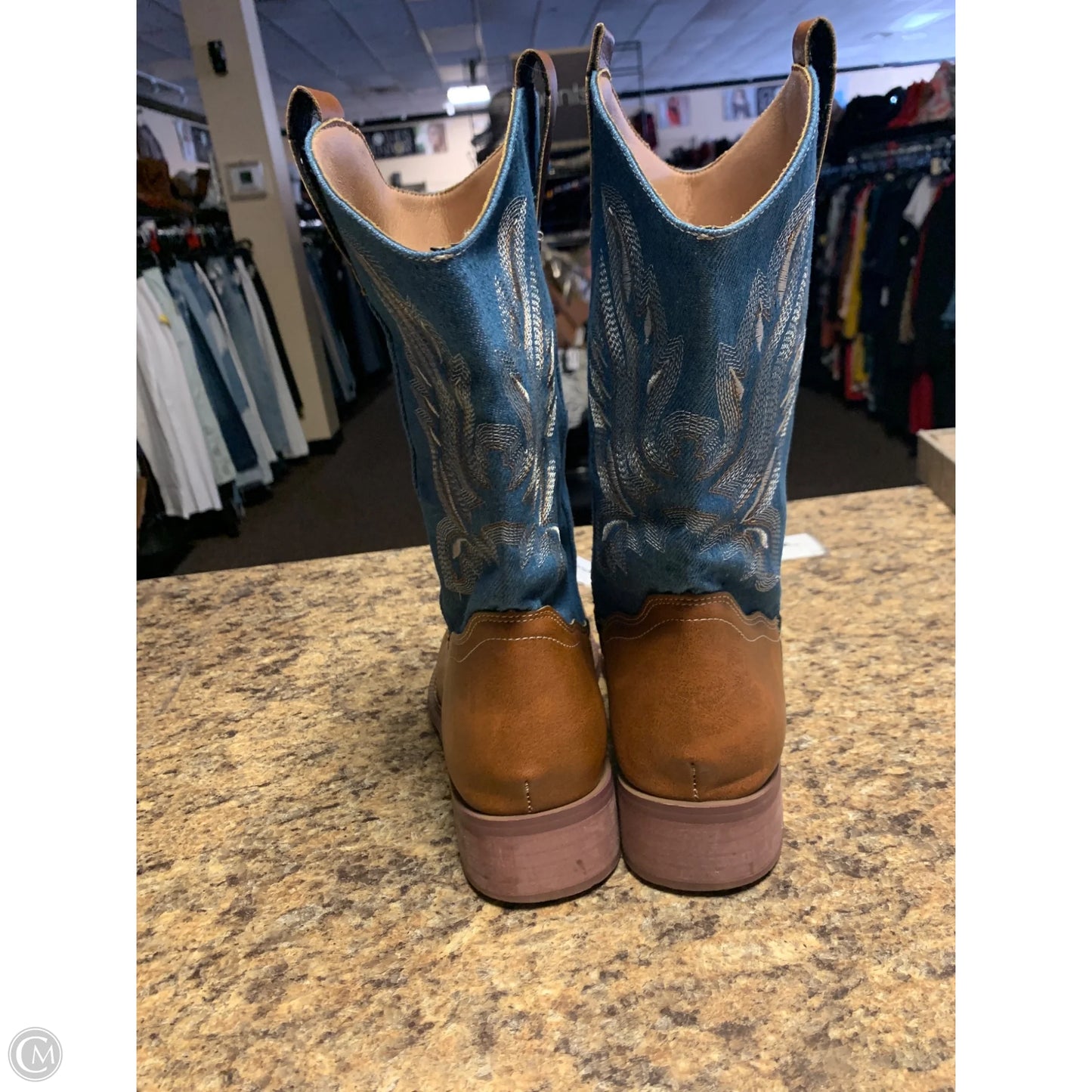 Boots Western By Cmf In Blue & Brown, Size: 8.5