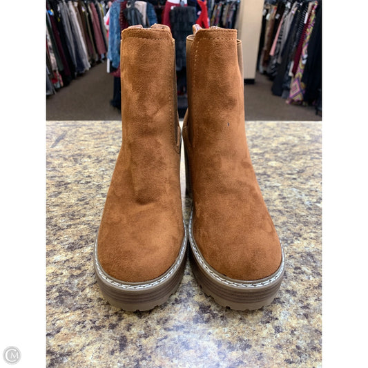 Boots Ankle Heels By Olivia Miller In Brown, Size: 8.5