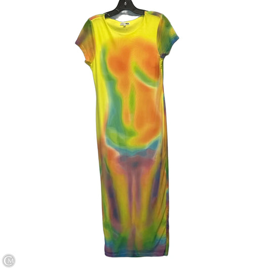 Dress Casual Maxi By Fashion Nova In Rainbow Print, Size: L