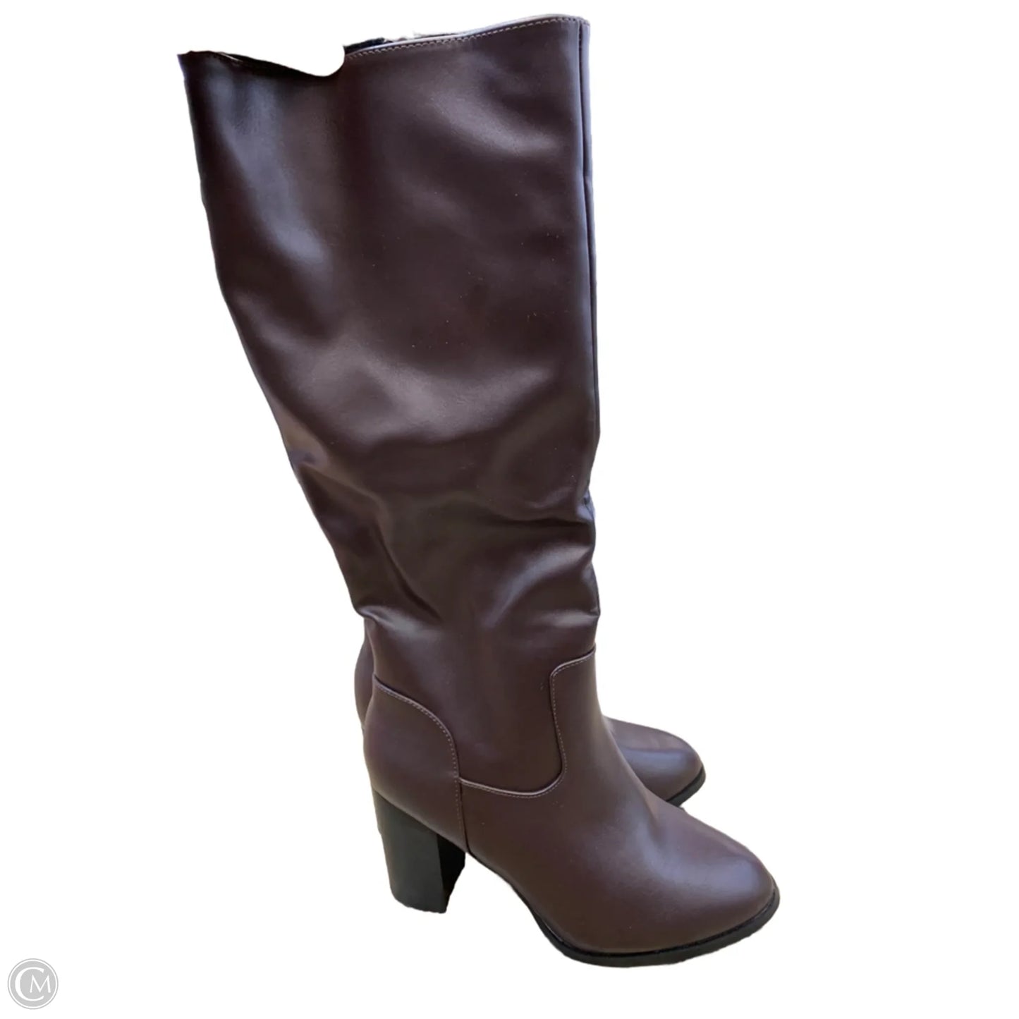 Boots Knee Heels By Allegra K In Brown, Size: 7.5