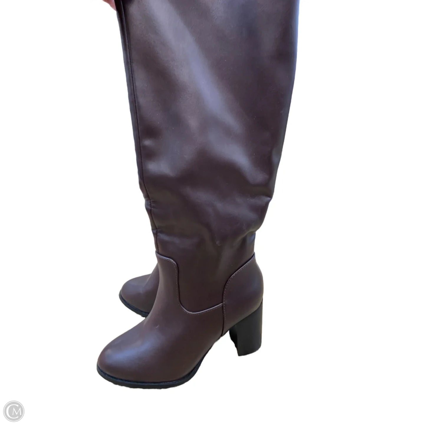 Boots Knee Heels By Allegra K In Brown, Size: 7.5