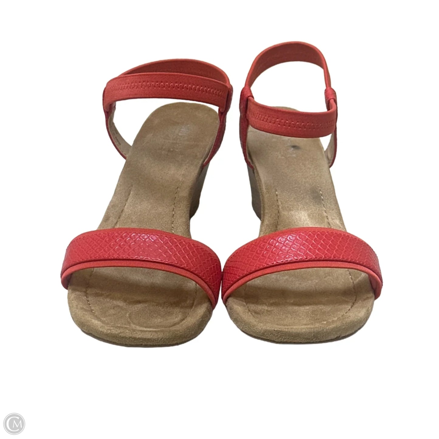 Shoes Heels Wedge By Alfani In Red & Tan, Size: 8
