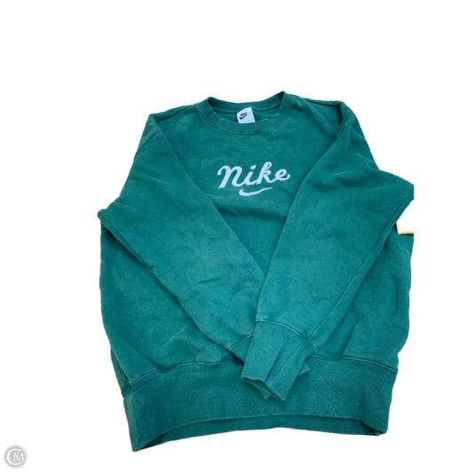 Sweatshirt Crewneck By Nike Apparel In Green, Size: Xs