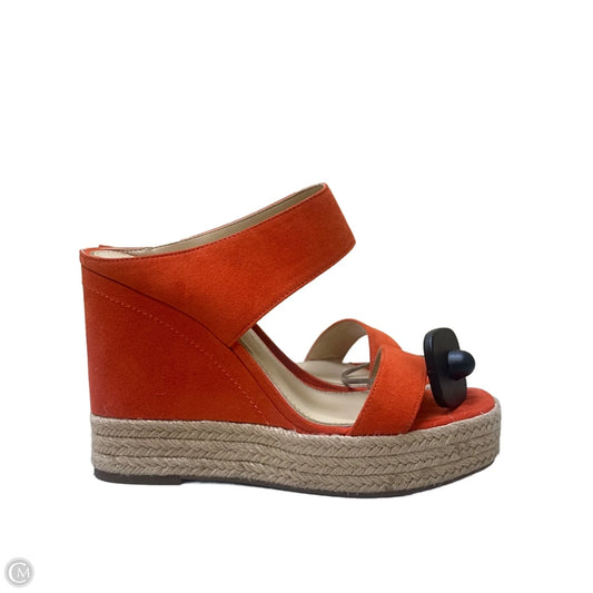 Shoes Heels Wedge By Jessica Simpson In Orange, Size: 7.5