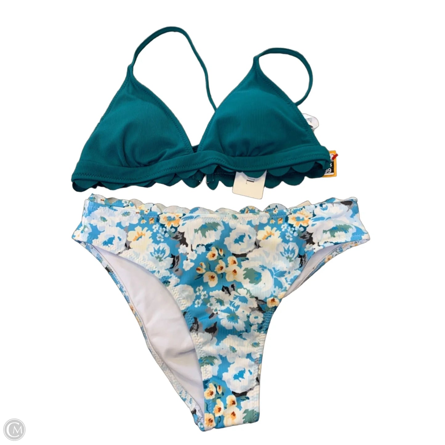 Swimsuit 2pc By Cmf In Teal, Size: M
