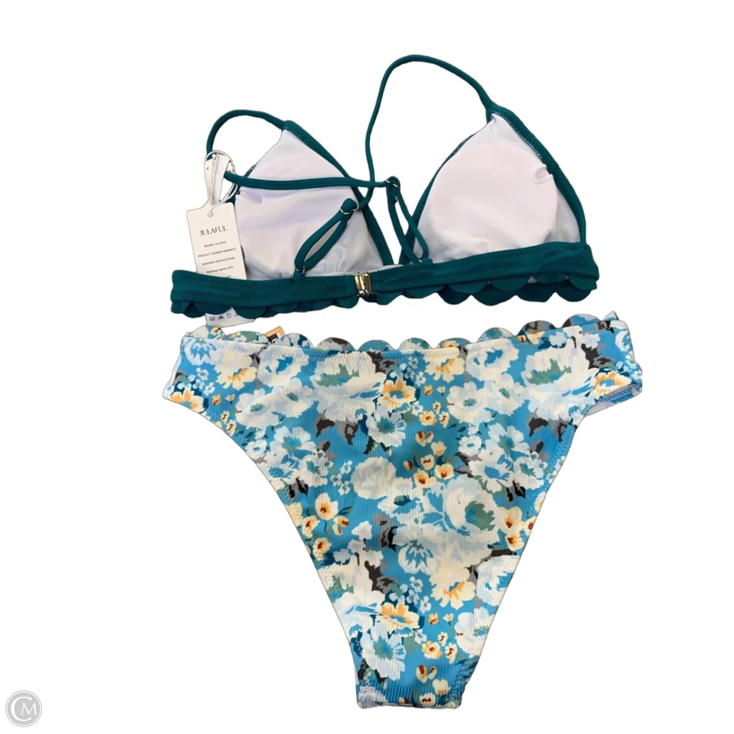 Swimsuit 2pc By Cmf In Teal, Size: M