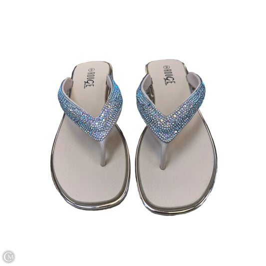 Shoes Heels Wedge By Gianni Bini In White, Size: 8