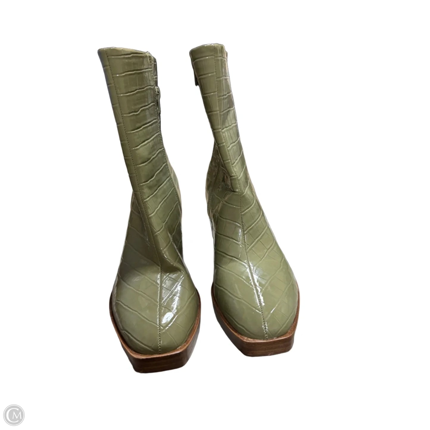 Boots Ankle Heels By Chinese Laundry In Green, Size: 9.5