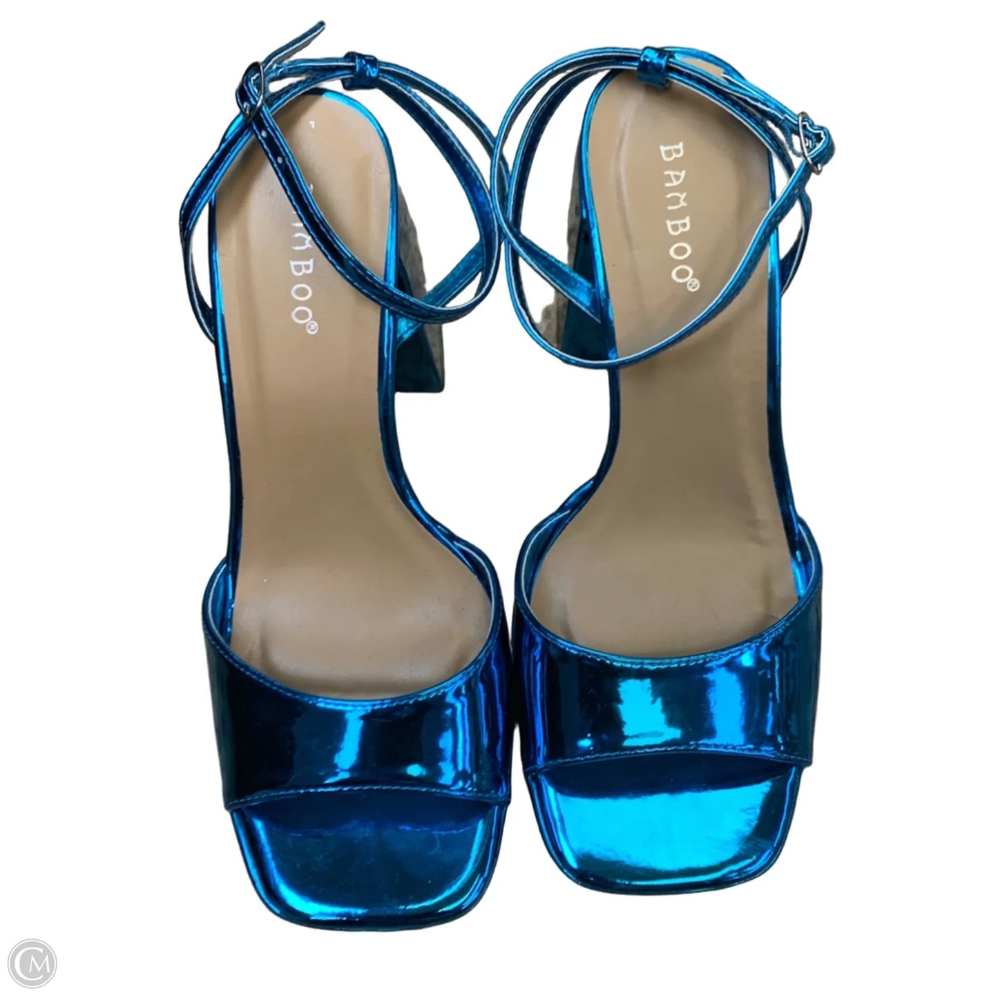 Shoes Heels Block By Bamboo In Teal, Size: 9