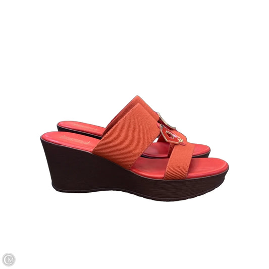Shoes Heels Wedge By Cmf In Red, Size: 8