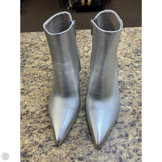 Boots Ankle Heels By Cmf In Silver, Size: 7