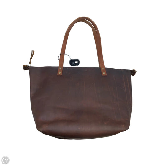 Handbag Leather By Portland Leather, Size: Large