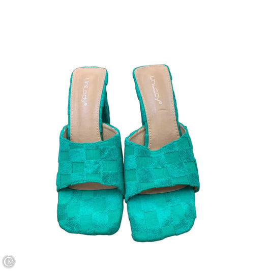 Shoes Heels Block By Cmf In Green, Size: 8.5