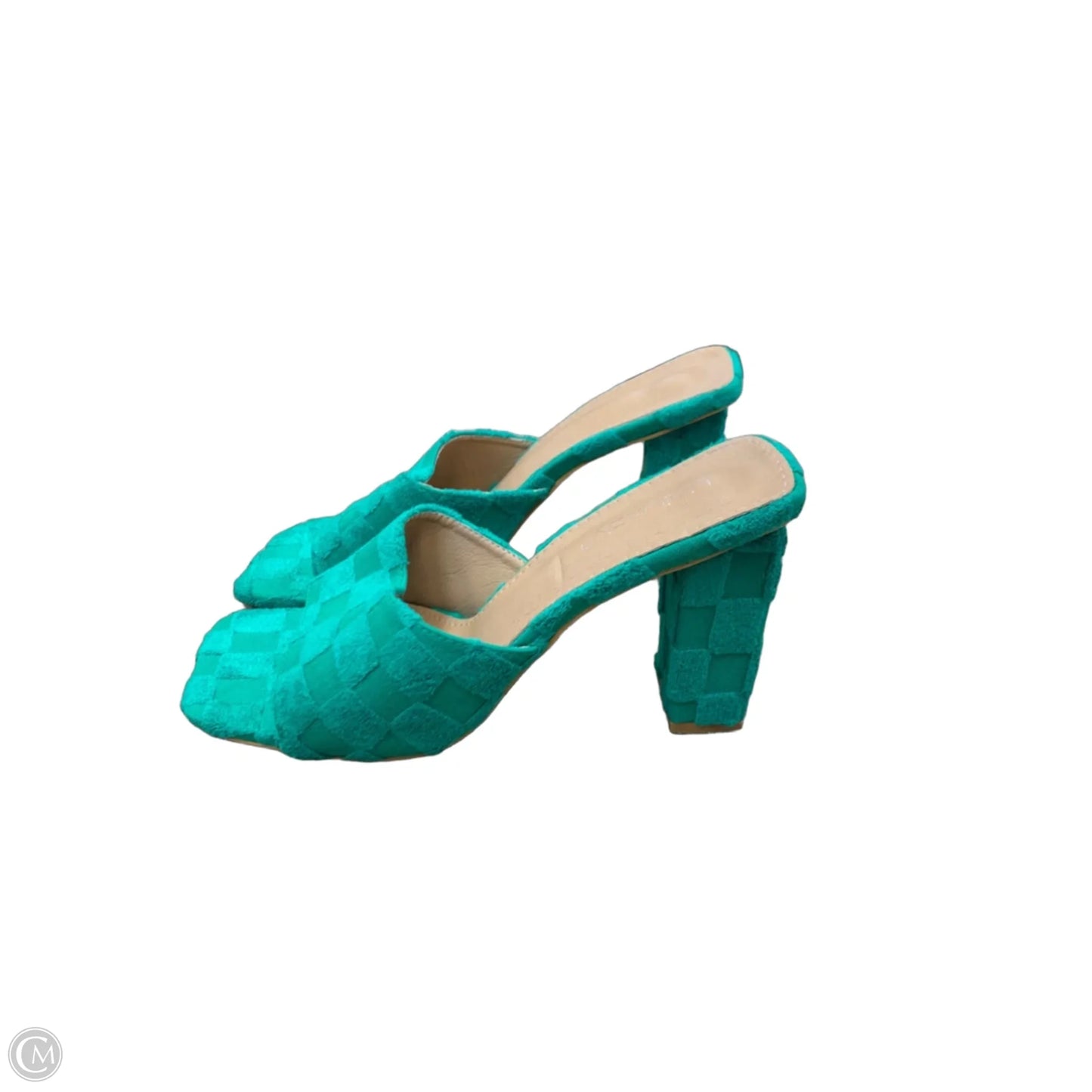 Shoes Heels Block By Cmf In Green, Size: 8.5
