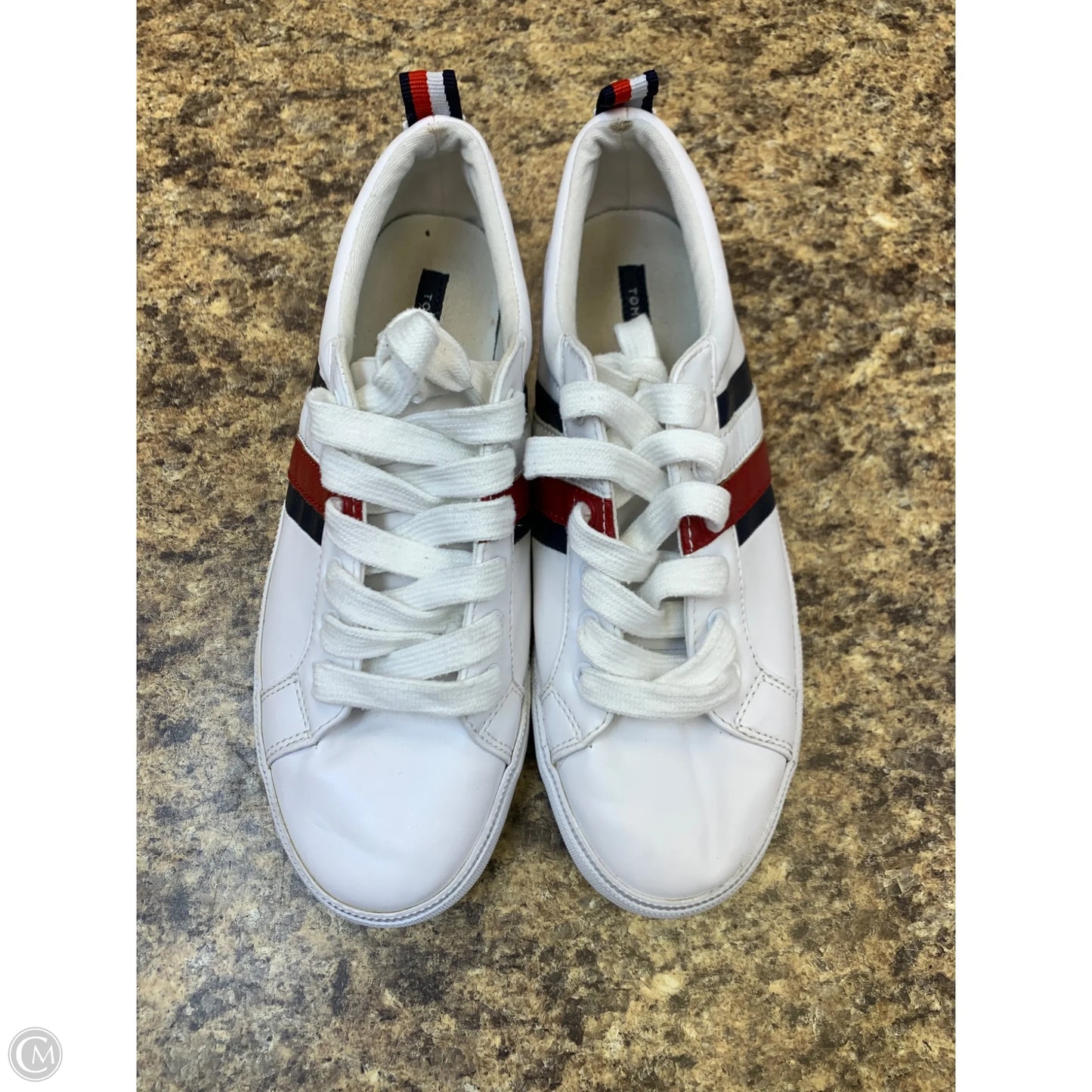 Shoes Sneakers By Tommy Hilfiger In Blue Red & White, Size: 7.5