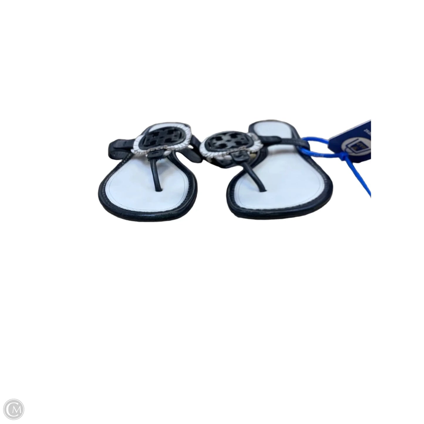 Sandals Designer By Tory Burch In Black & White, Size: 7