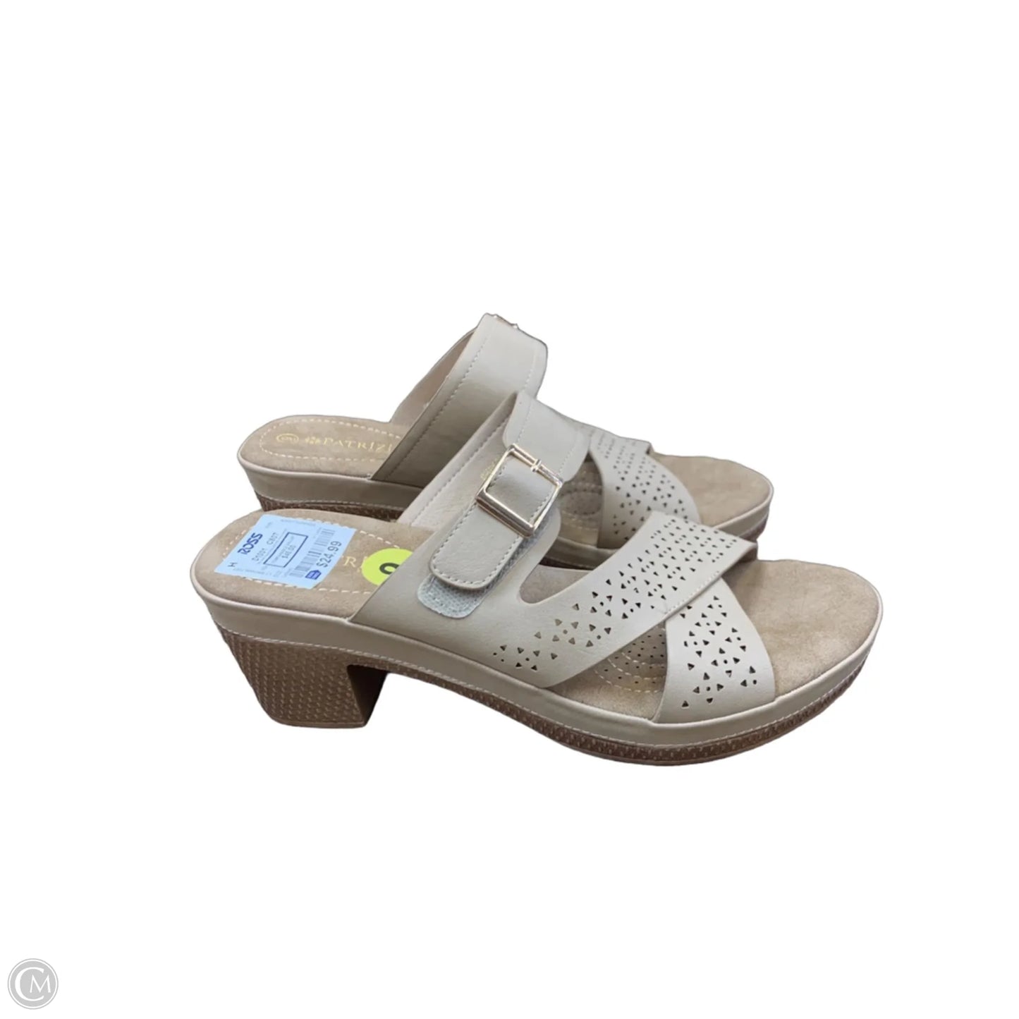 Sandals Heels Block By Cmf In Tan, Size: 9