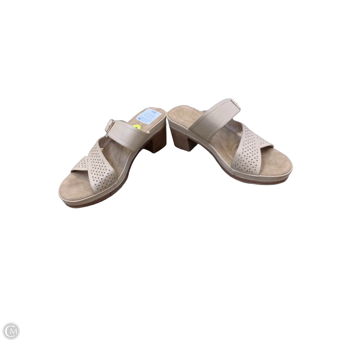 Sandals Heels Block By Cmf In Tan, Size: 9