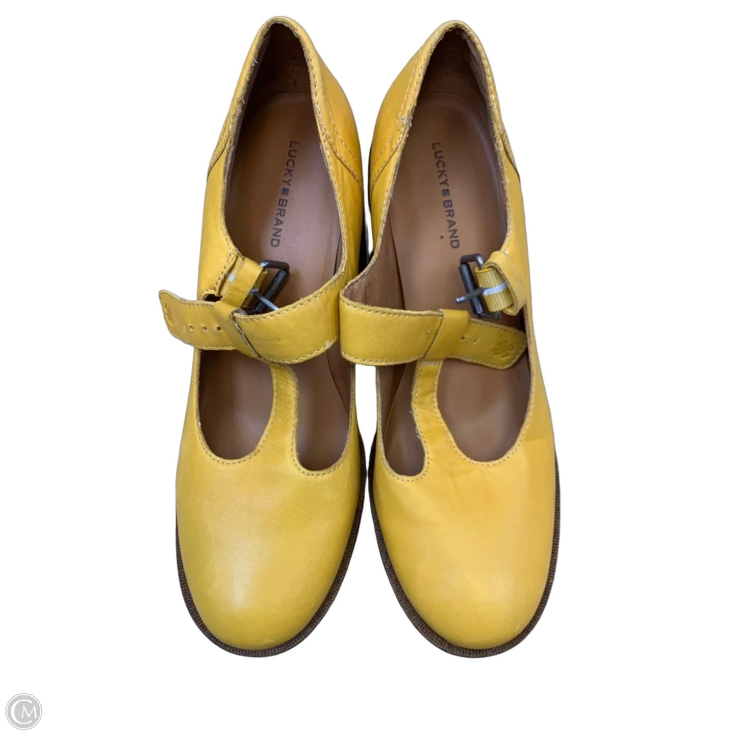 Shoes Heels Block By Lucky Brand In Yellow, Size: 10