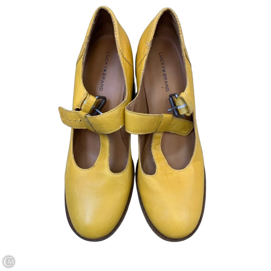Shoes Heels Block By Lucky Brand In Yellow, Size: 10
