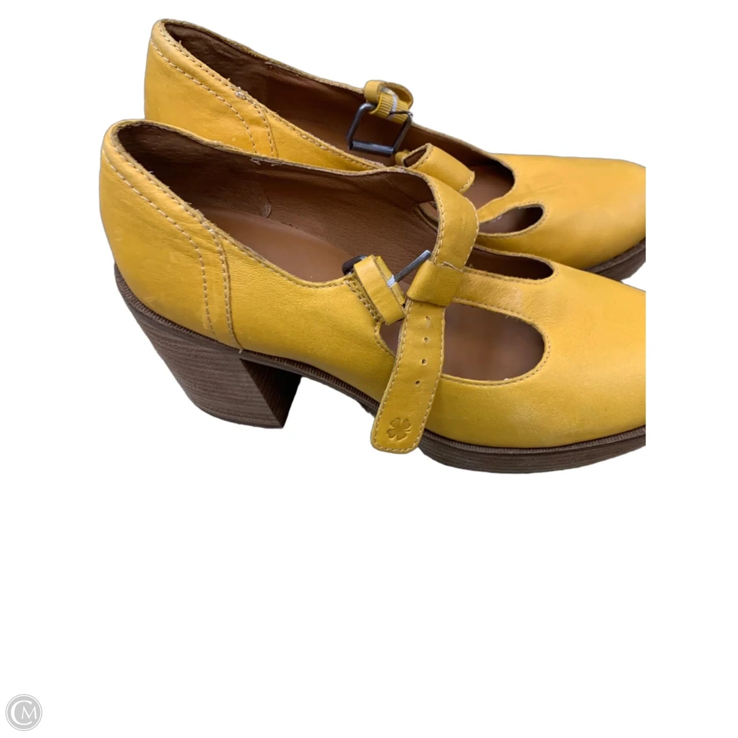 Shoes Heels Block By Lucky Brand In Yellow, Size: 10