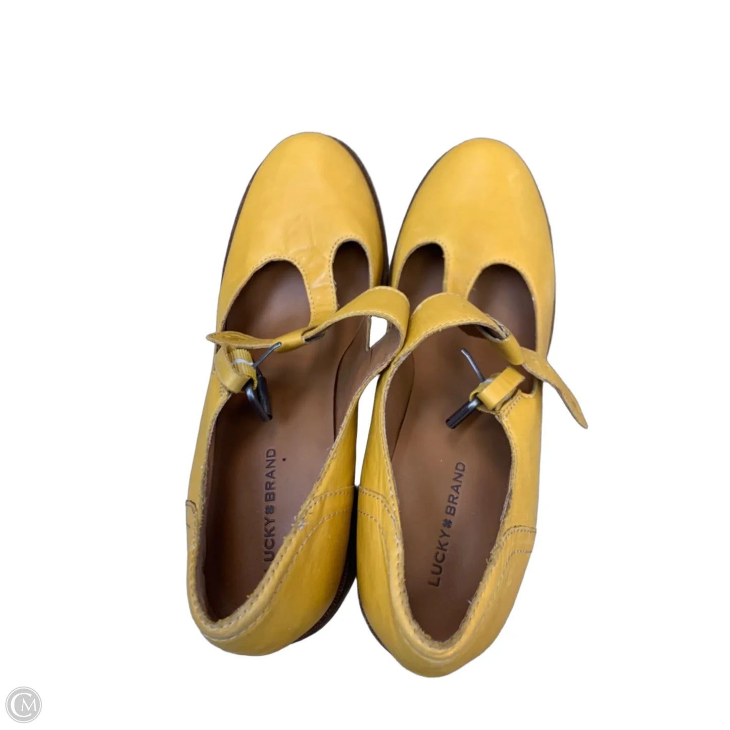 Shoes Heels Block By Lucky Brand In Yellow, Size: 10