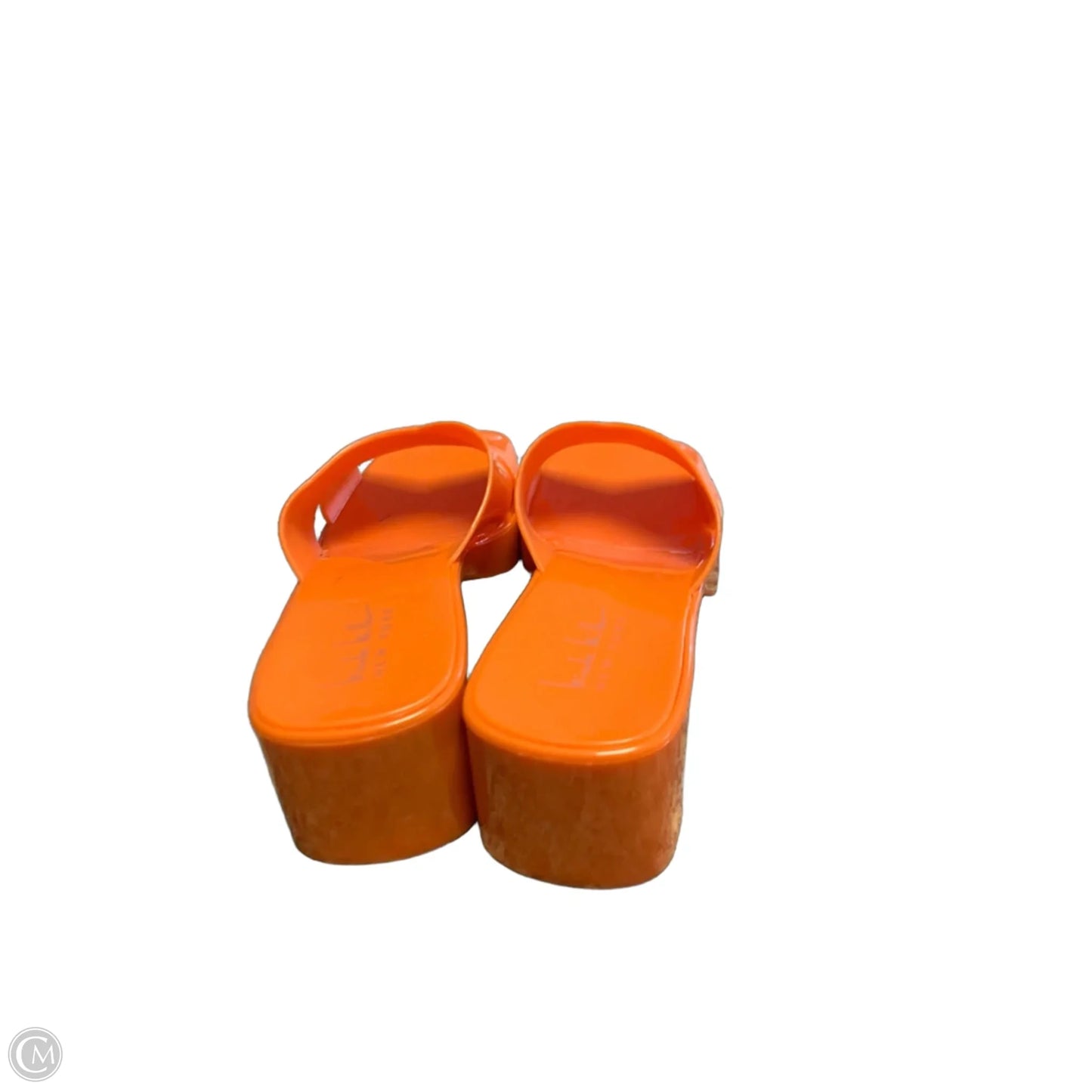 Sandals Heels Block By Nicole Miller In Orange, Size: 8