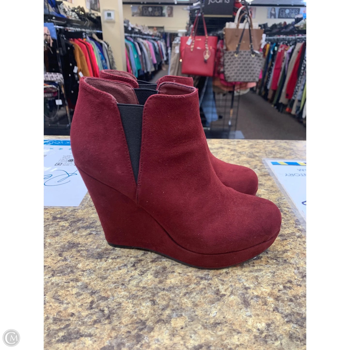 Shoes Heels Wedge By Xappeal In Red, Size: 7