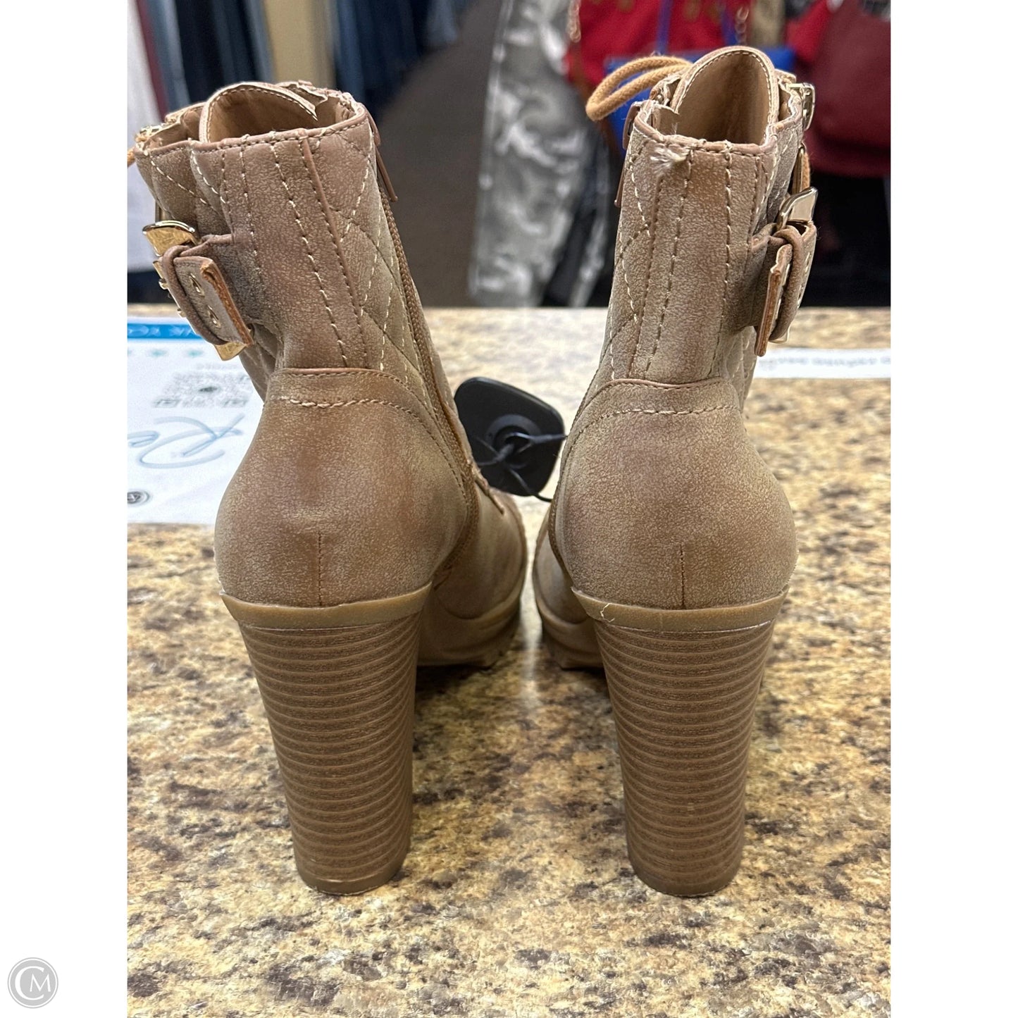 Boots Knee Heels By G By Guess In Beige, Size: 8.5