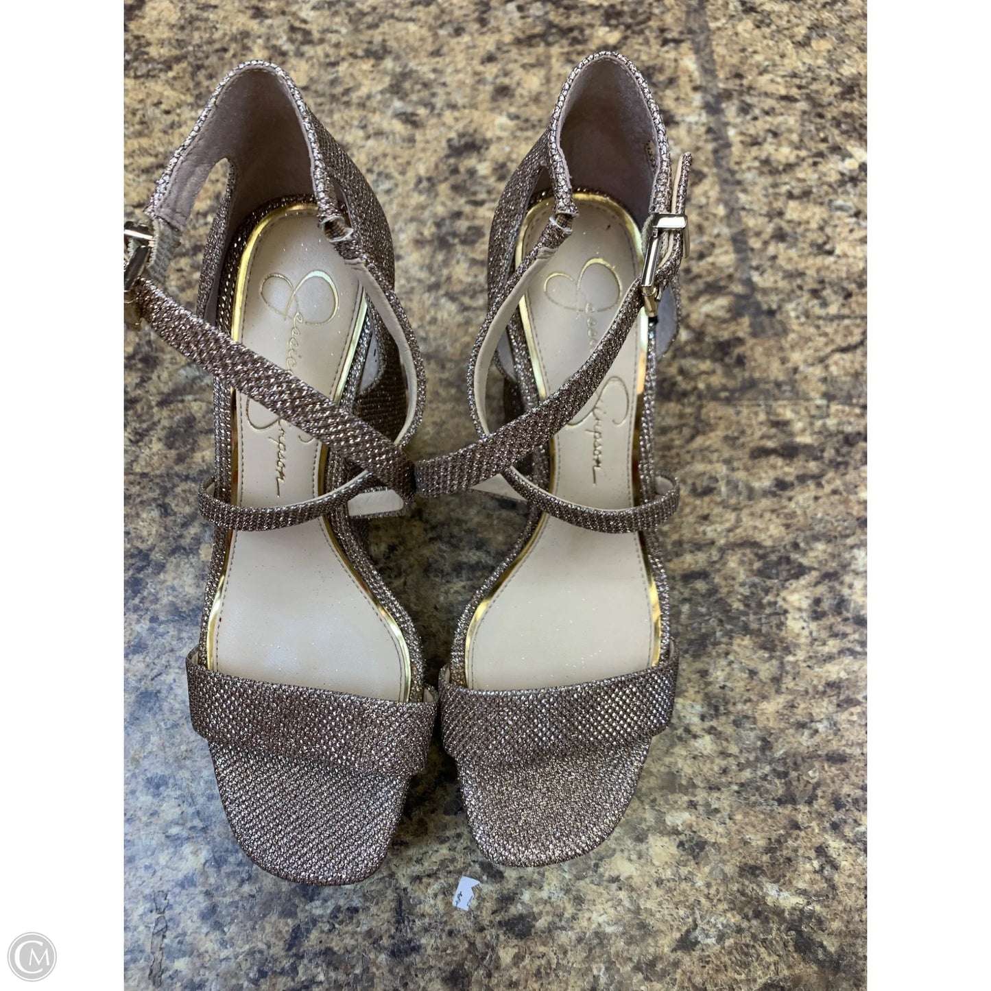Shoes Heels Wedge By Jessica Simpson In Gold, Size: 7.5