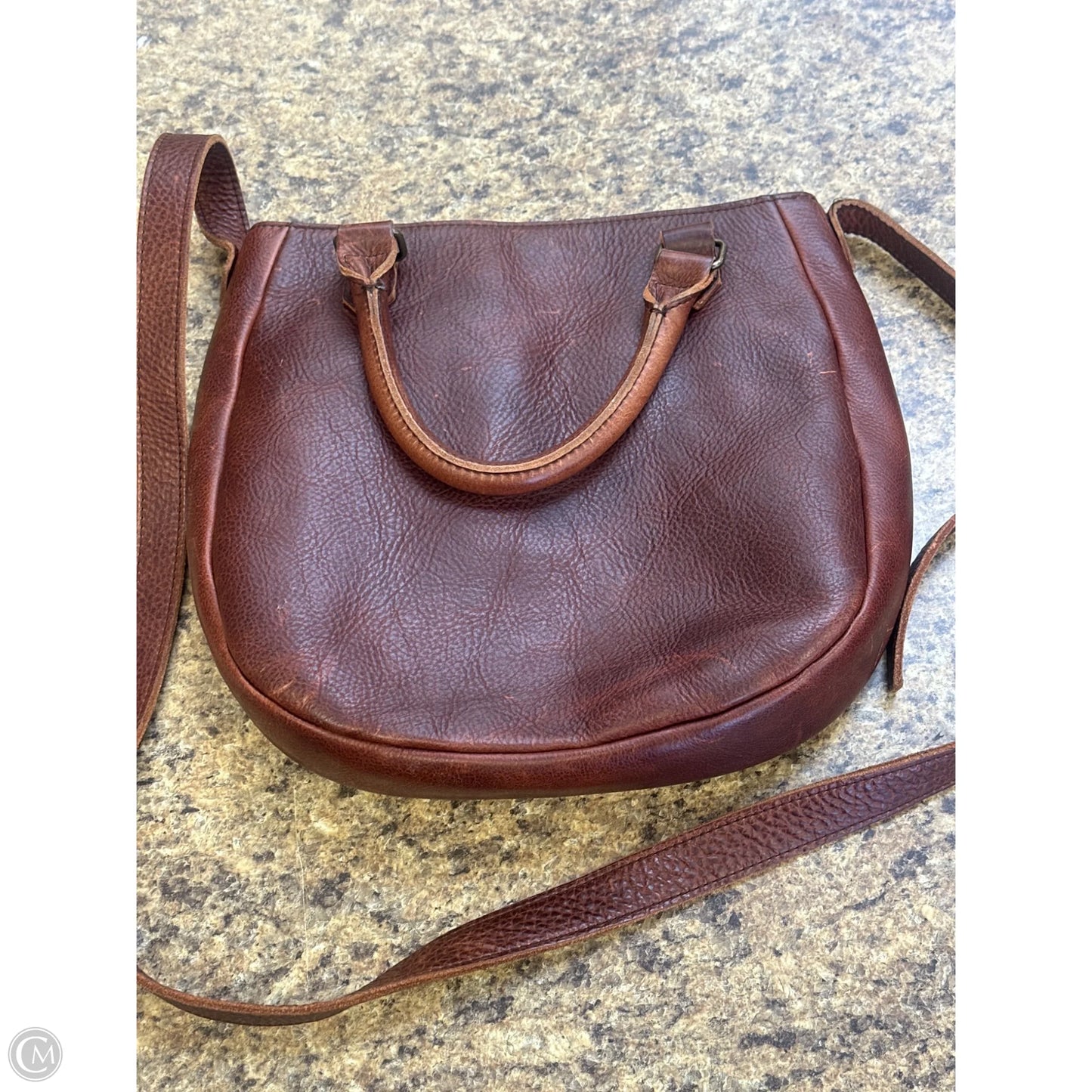 Handbag Leather By Clothes Mentor, Size: Medium