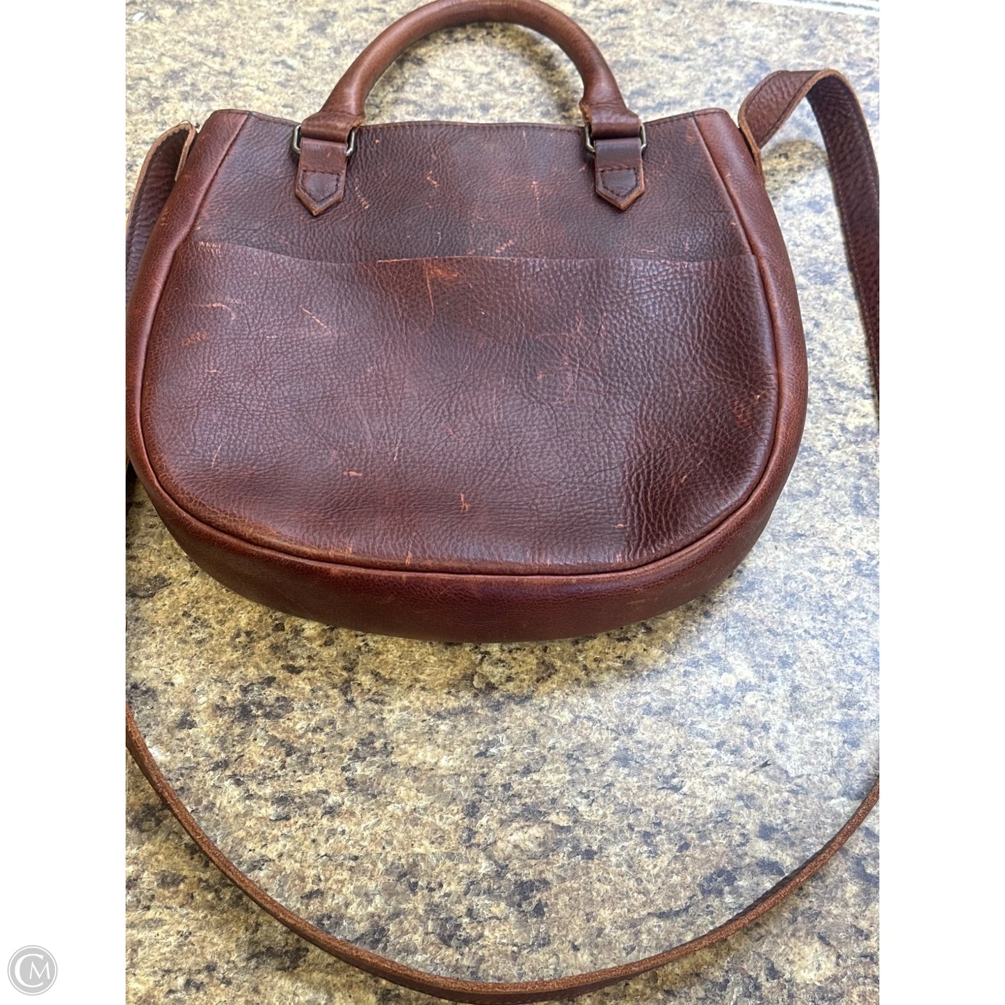 Handbag Leather By Clothes Mentor, Size: Medium