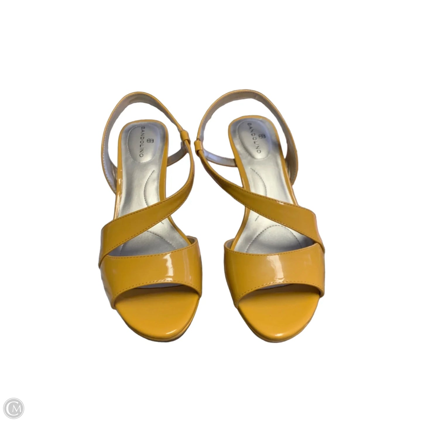 Sandals Heels Kitten By Bandolino In Yellow, Size: 8