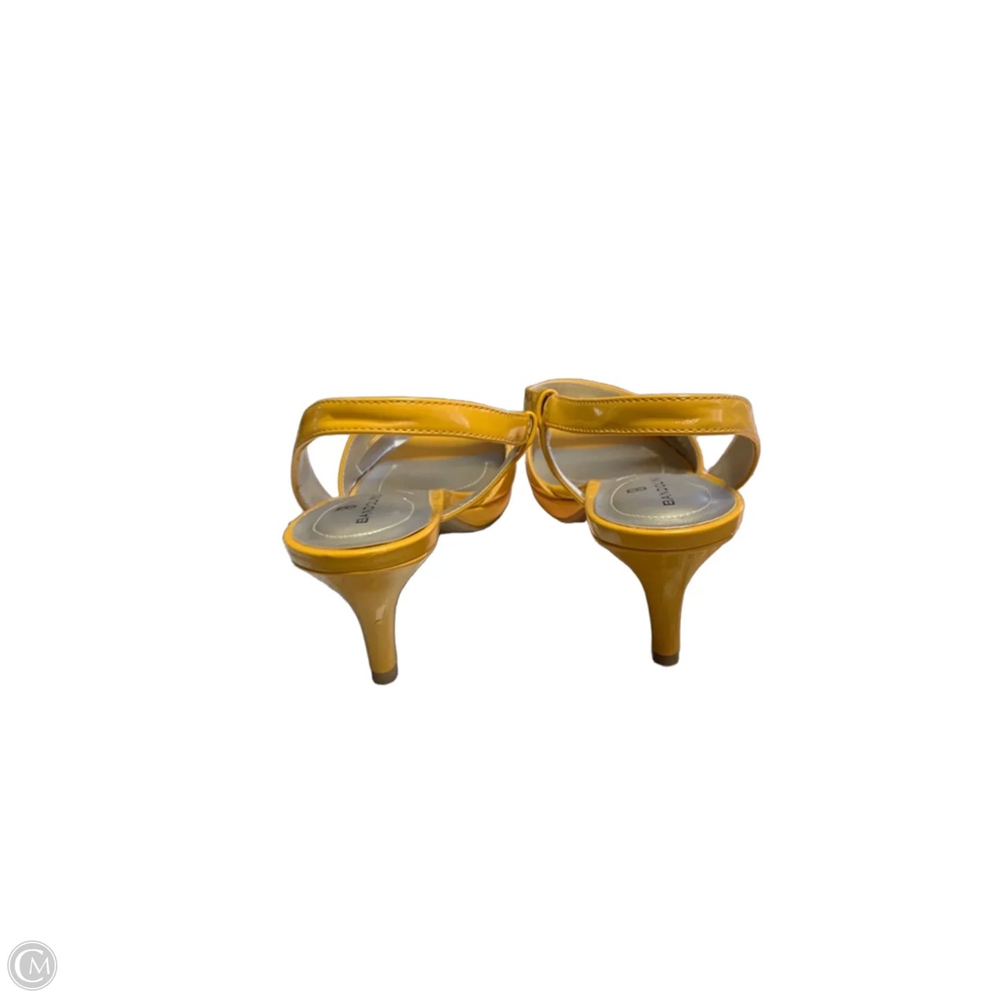 Sandals Heels Kitten By Bandolino In Yellow, Size: 8