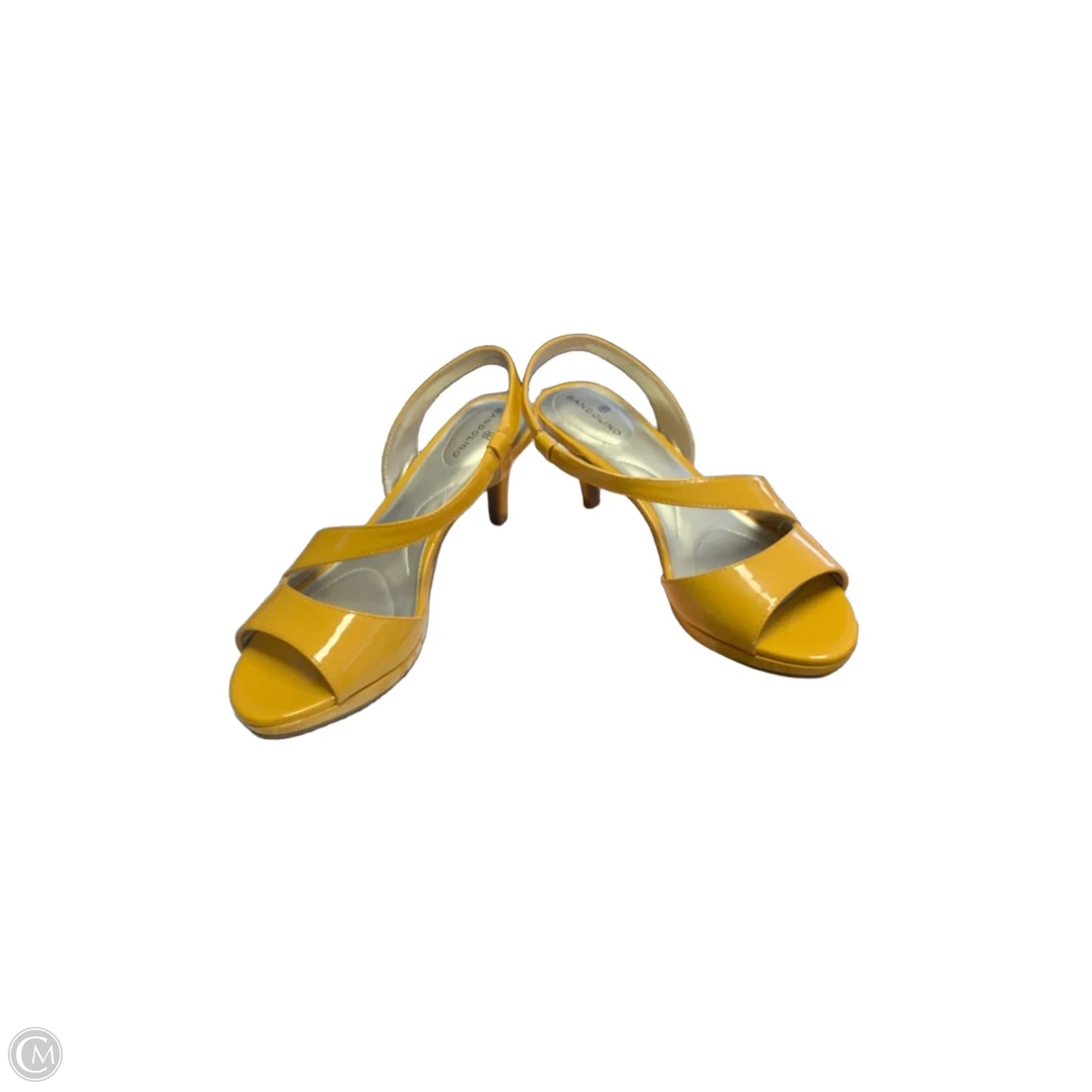 Sandals Heels Kitten By Bandolino In Yellow, Size: 8