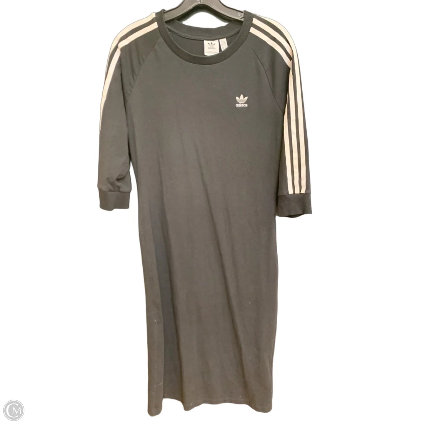 Athletic Dress By Adidas In Black & White, Size: L
