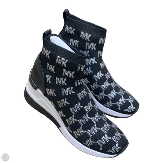Shoes Sneakers By Michael By Michael Kors In Black & Silver, Size: 8