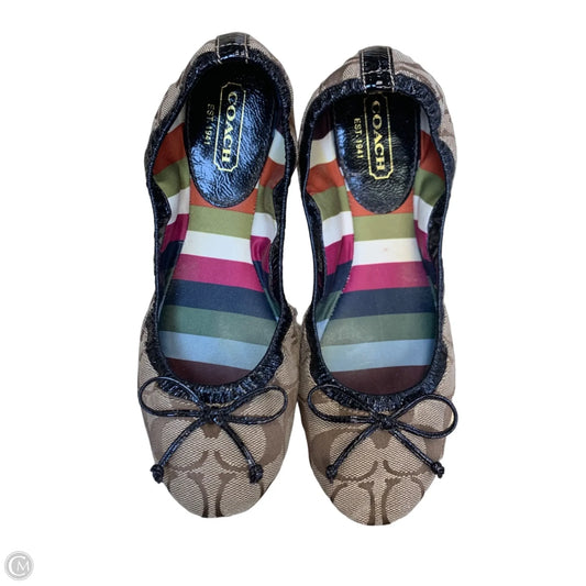Shoes Designer By Coach In Brown & Tan, Size: 7