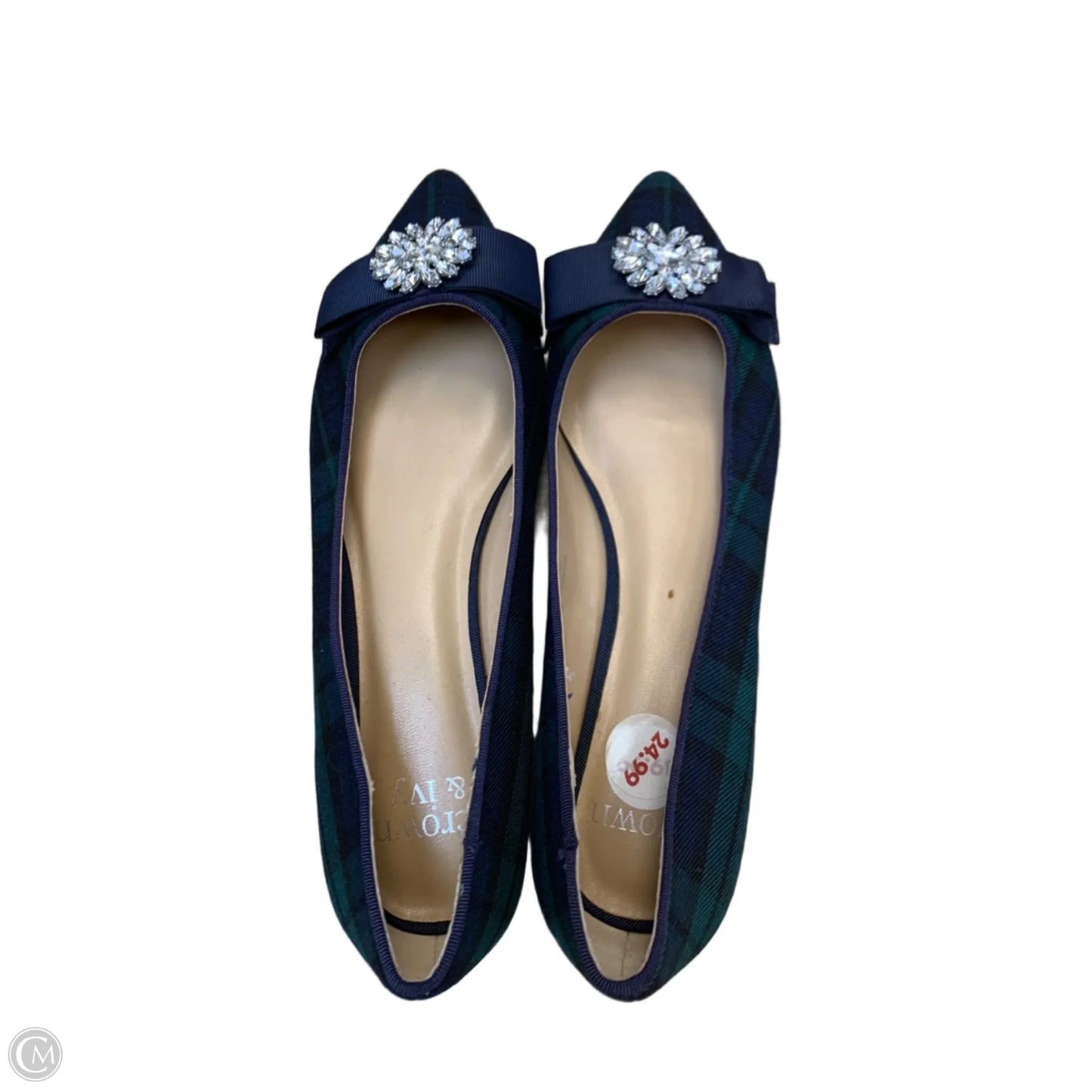 Shoes Flats By Crown And Ivy In Plaid Pattern, Size: 7.5