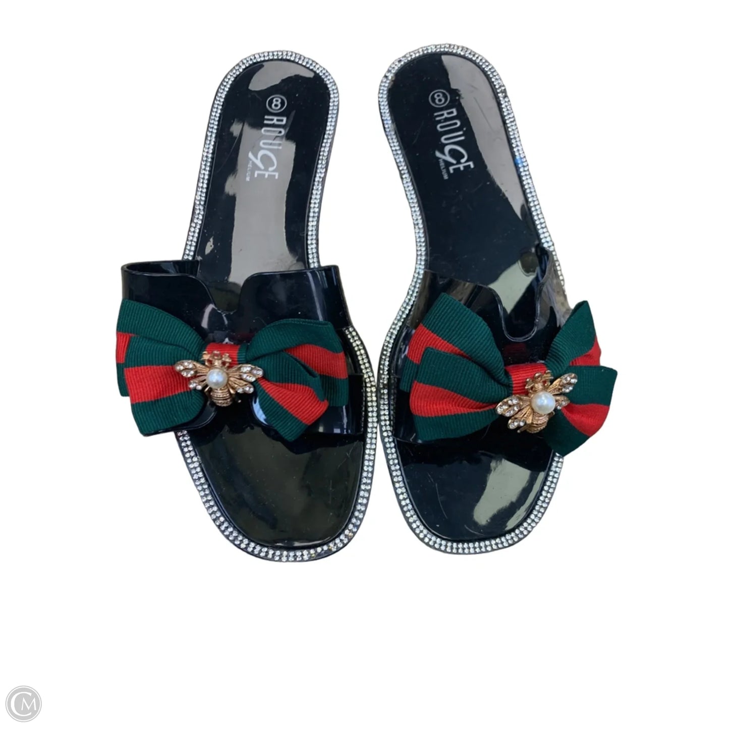 Sandals Flats By Rouge In Black, Size: 8