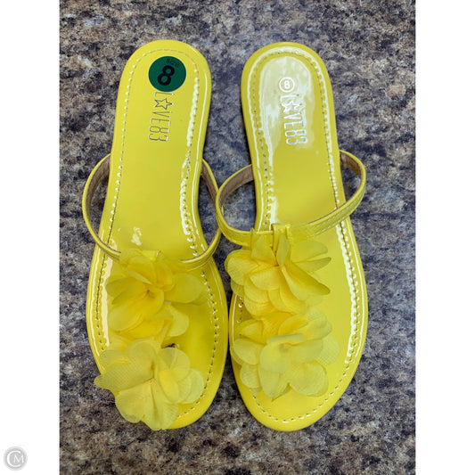 Sandals Flats By Cmf In Yellow, Size: 8