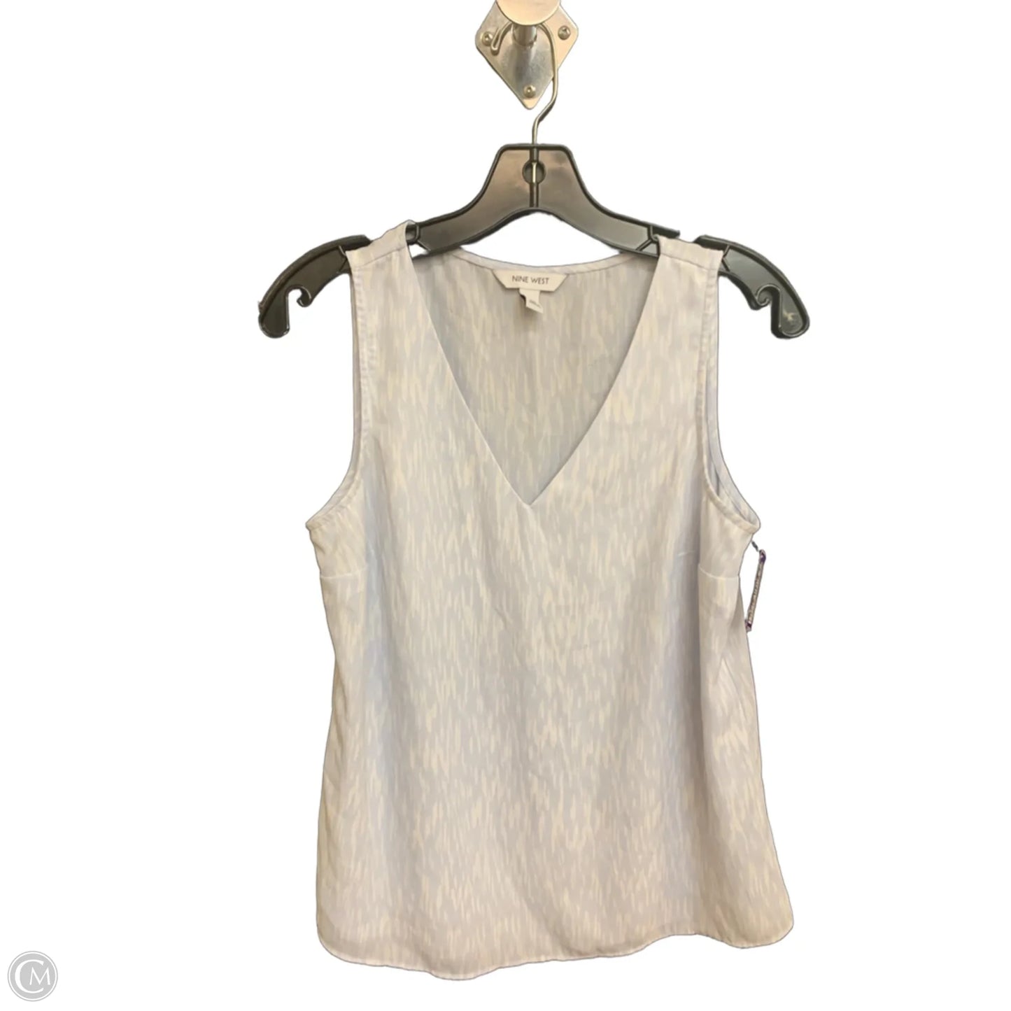 Top Sleeveless By Nine West In Blue & White, Size: Xs