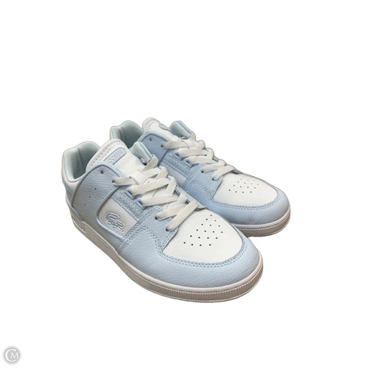 Shoes Sneakers By Lacoste In Blue & White, Size: 8
