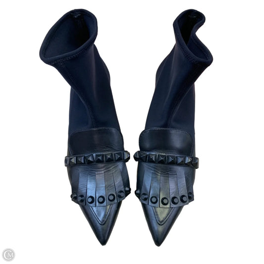 Boots Luxury Designer By Prada In Black, Size: 8.5